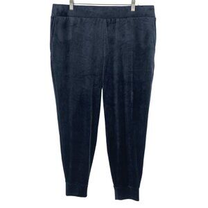J. Jill Pure Jogger‎ Pants Women's Large Petite Velvet Pull Polyester Spandex